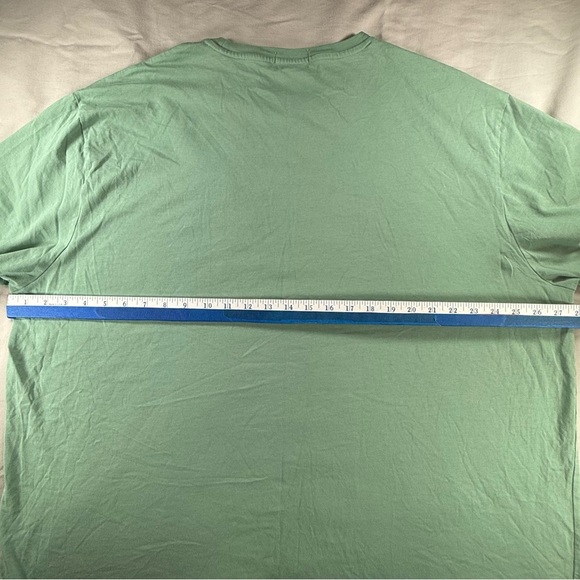 Ralph Lauren Green Tee with Plaid Logo - Picture 7 of 11
